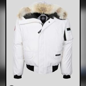 Canada Goose White Chilliwack Bomber Parka